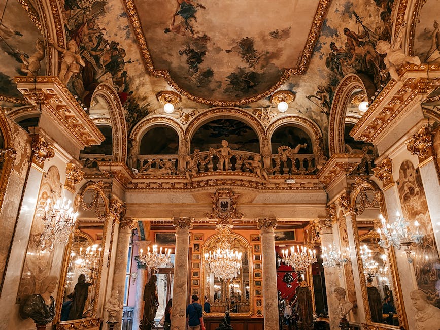 Golden Triangle Madrid museums — luxurious baroque-style museum interior