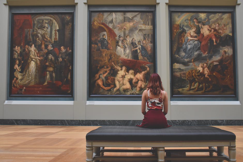 Thyssen-Bornemisza Museum Madrid gallery visitor