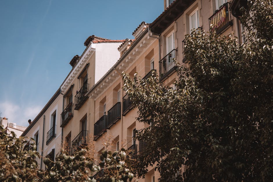 Best neighborhoods to stay in Madrid — elegant residential building with balconies