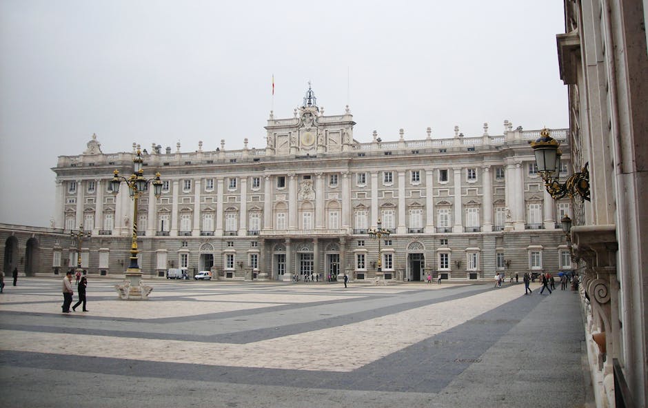 Royal Palace Madrid tickets — Palacio Real exterior under blue sky