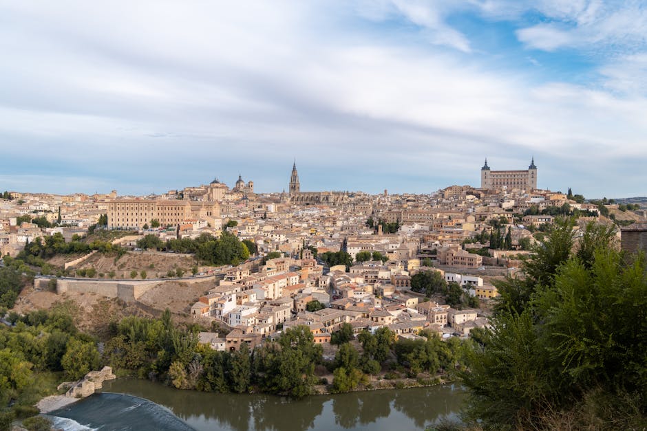 Toledo day trip from Madrid — aerial view of the historic city